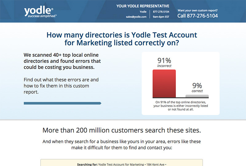 Yodle's Opportunity Assessment
